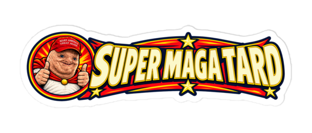Super MAGA Tard Bumper Decal — Multicolor
